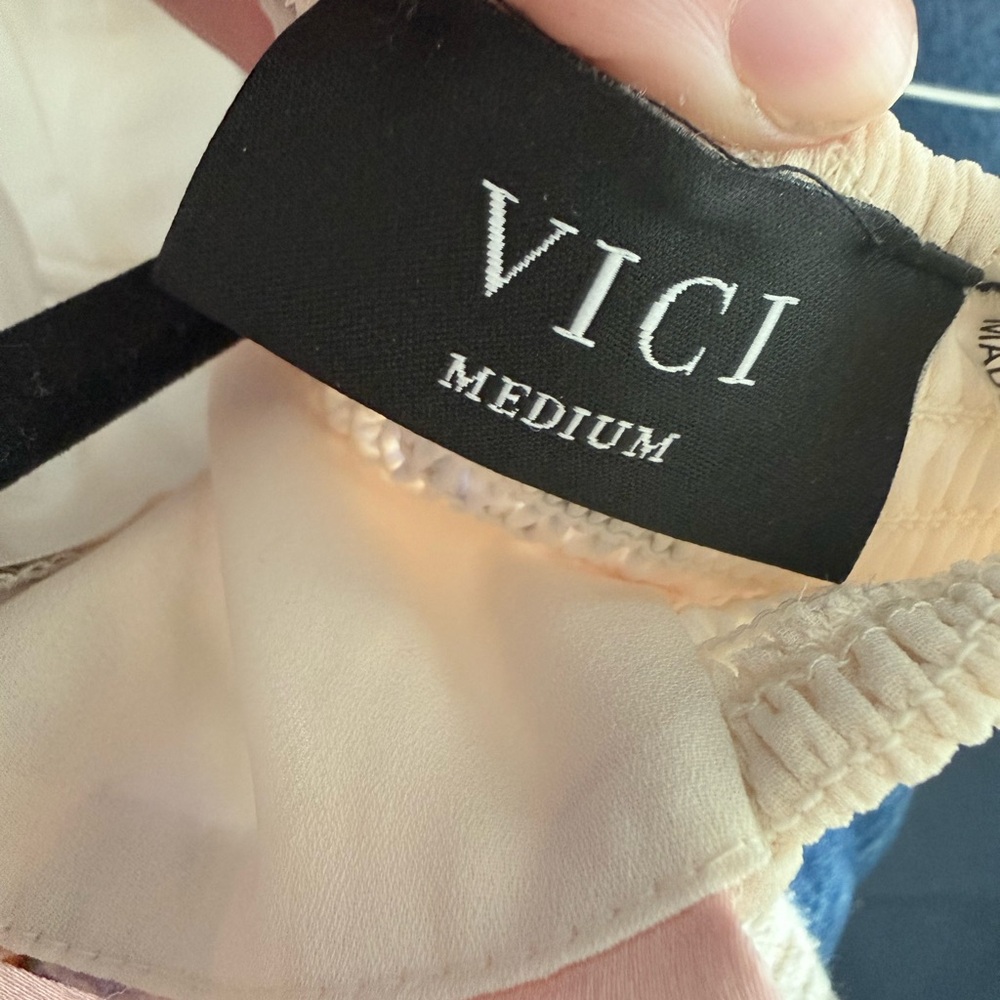 Blush Horizon Tiered Bustier Maxi Dress medium neutral floral - Picture 11 of 12